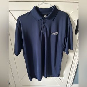 Navy blue under armor golf shirt